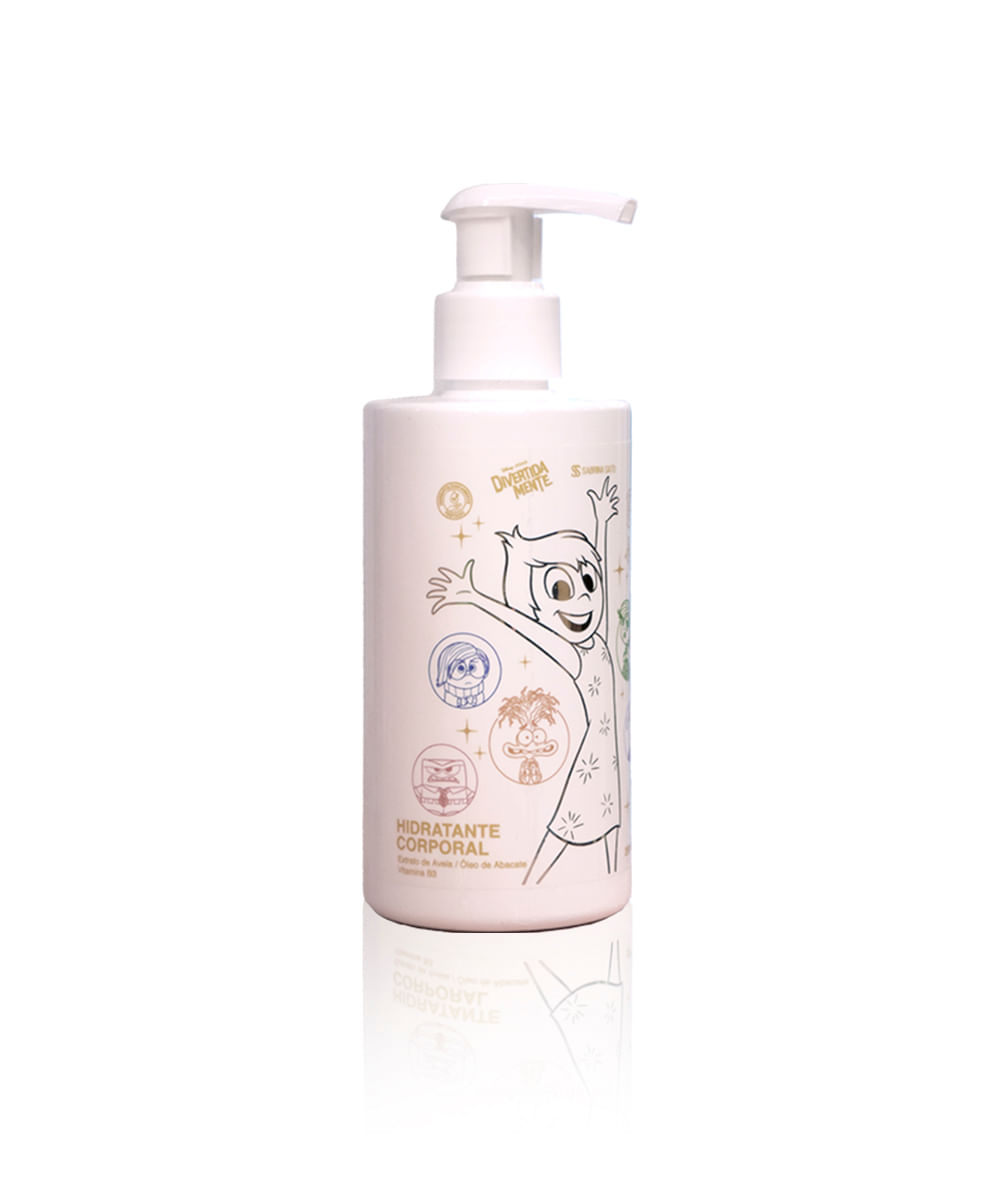 kit infantil hidratante corporal divertida mente lip balm alegria e lip oil tristeza
