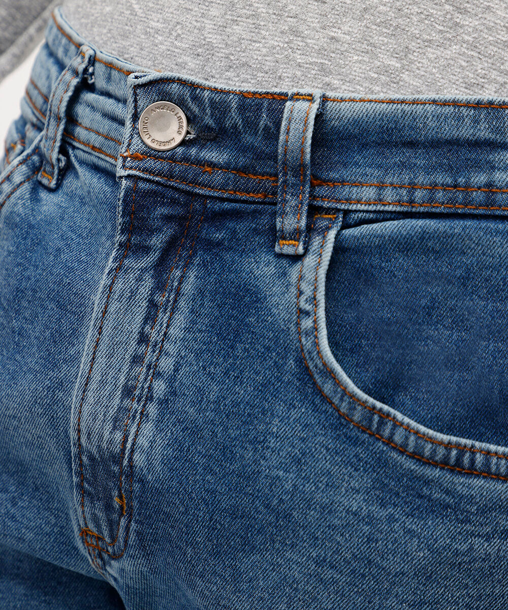 calça slim masculina jeans azul