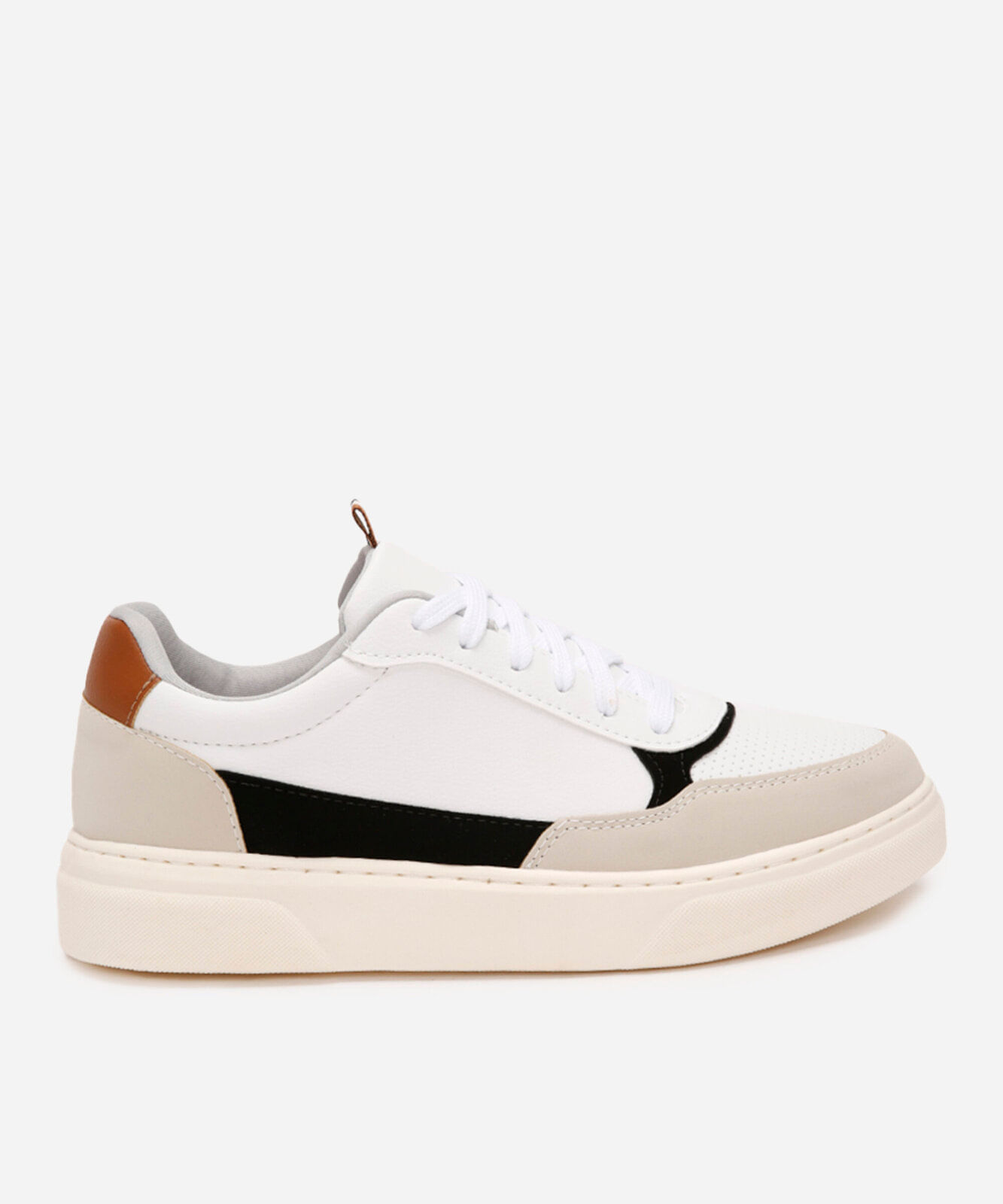 tênis casual recortes ace bege