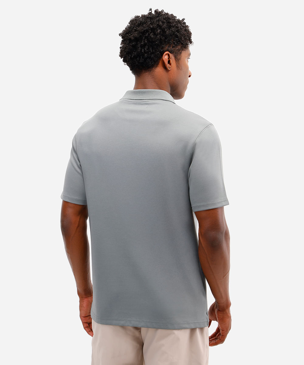 polo comfort masculina de viscose verde