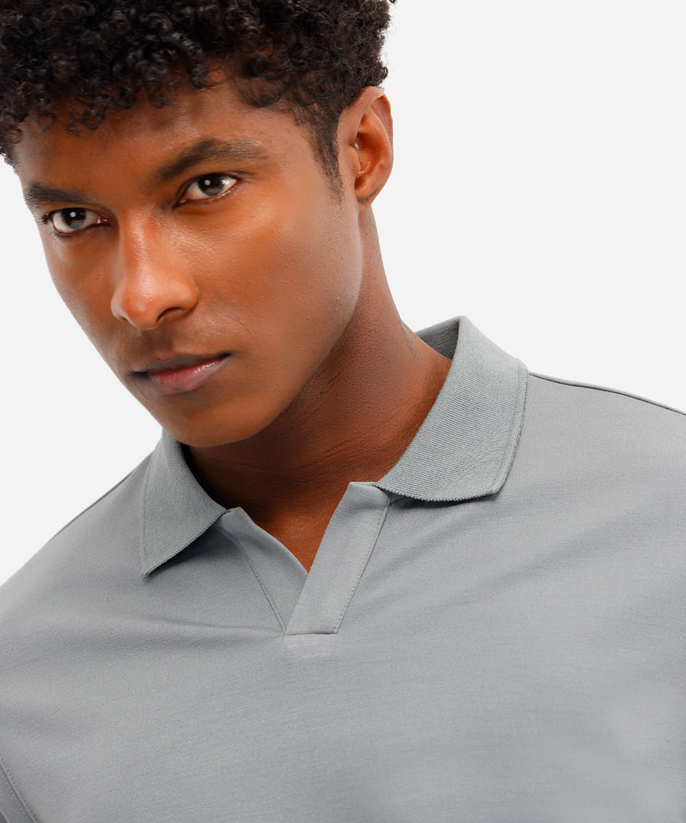 polo comfort masculina de viscose verde