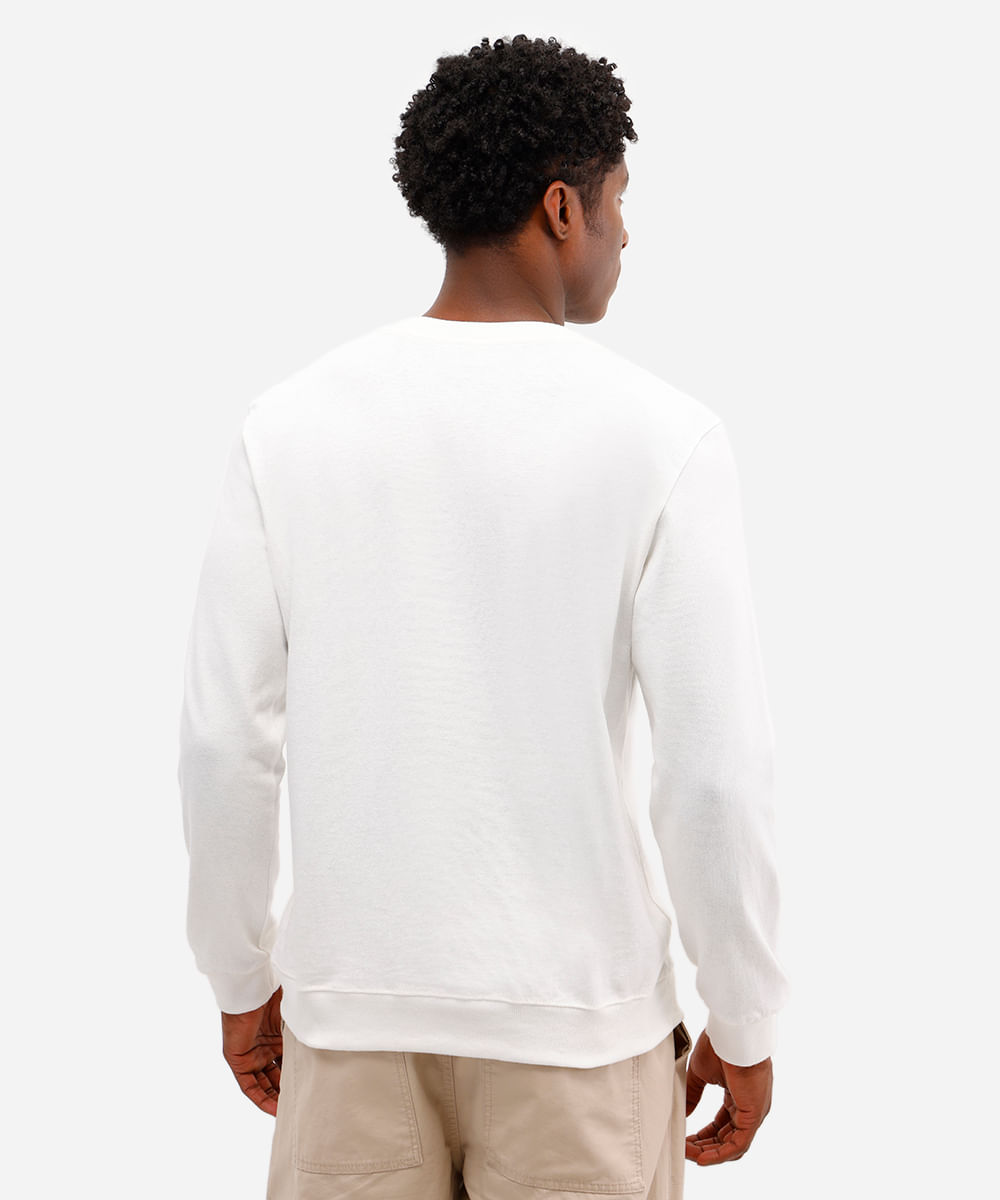 camiseta masculina de algodão bordado paradise off white