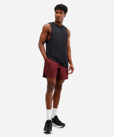 bermuda esportiva masculina texturizada vinho