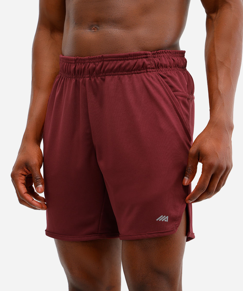 bermuda esportiva masculina texturizada vinho