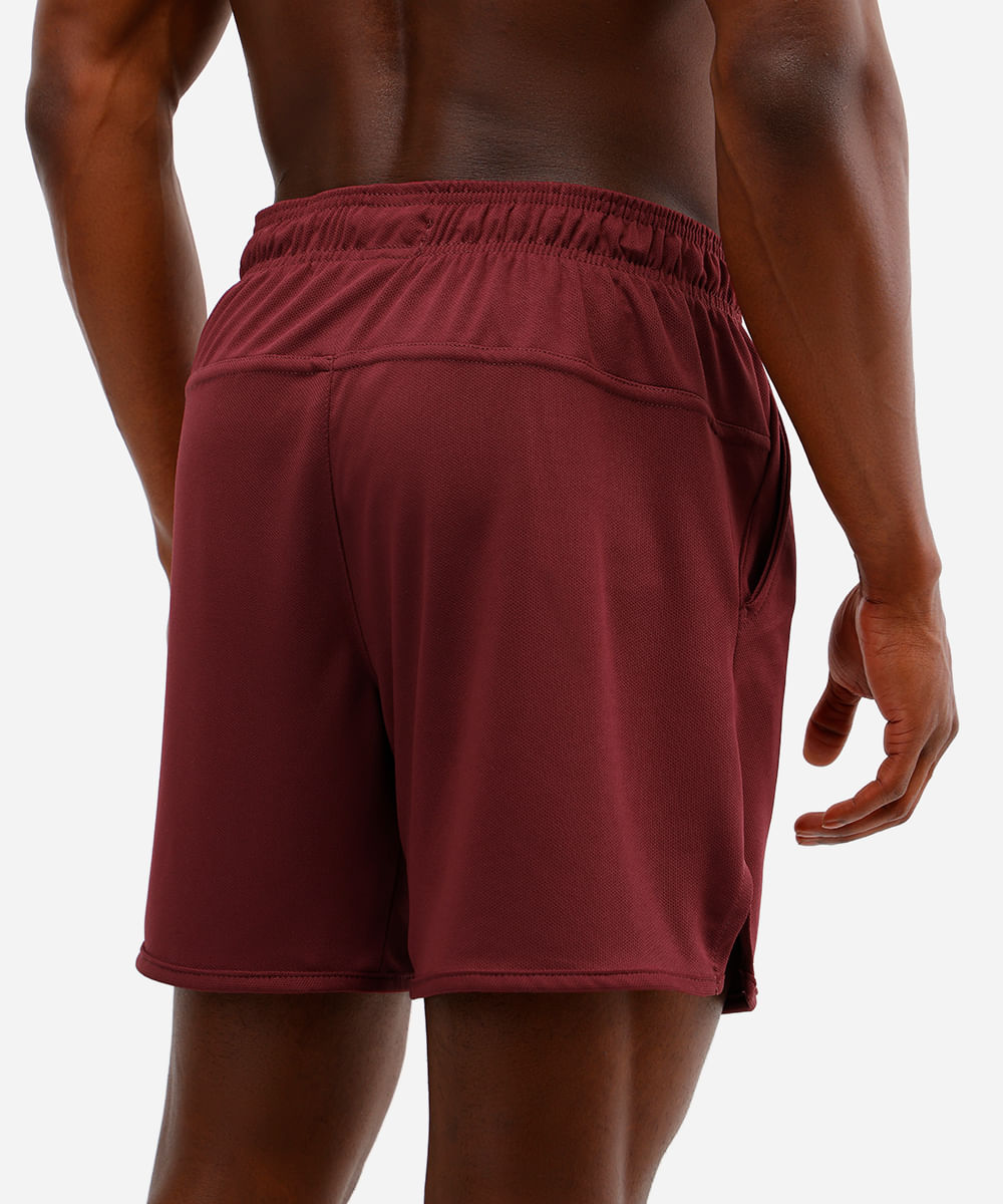 bermuda esportiva masculina texturizada vinho