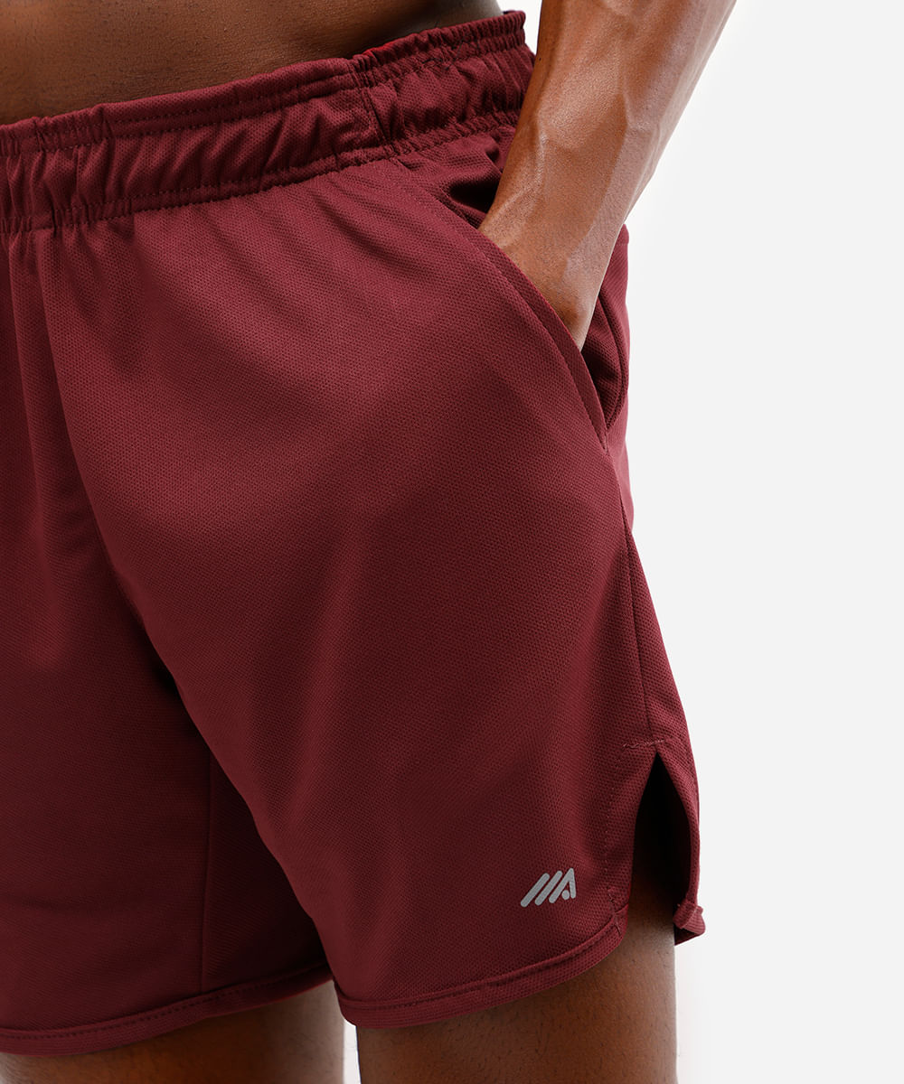bermuda esportiva masculina texturizada vinho