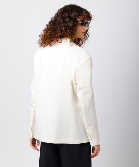 blazer feminino de alfaiataria oversized mindset off white