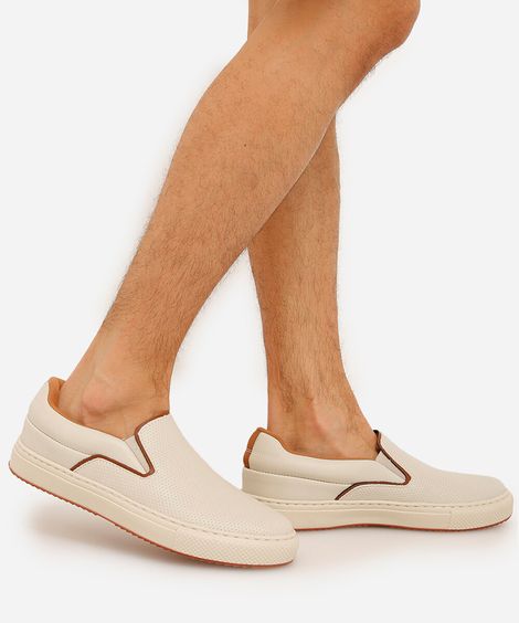 tênis slip on com micro furos oneself off white