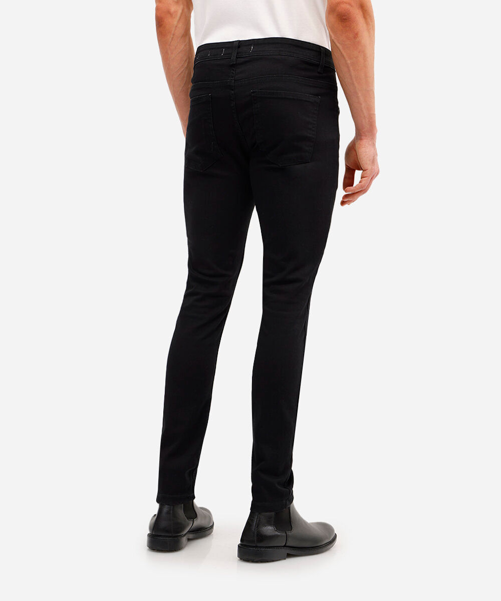 calça masculina super skinny preta