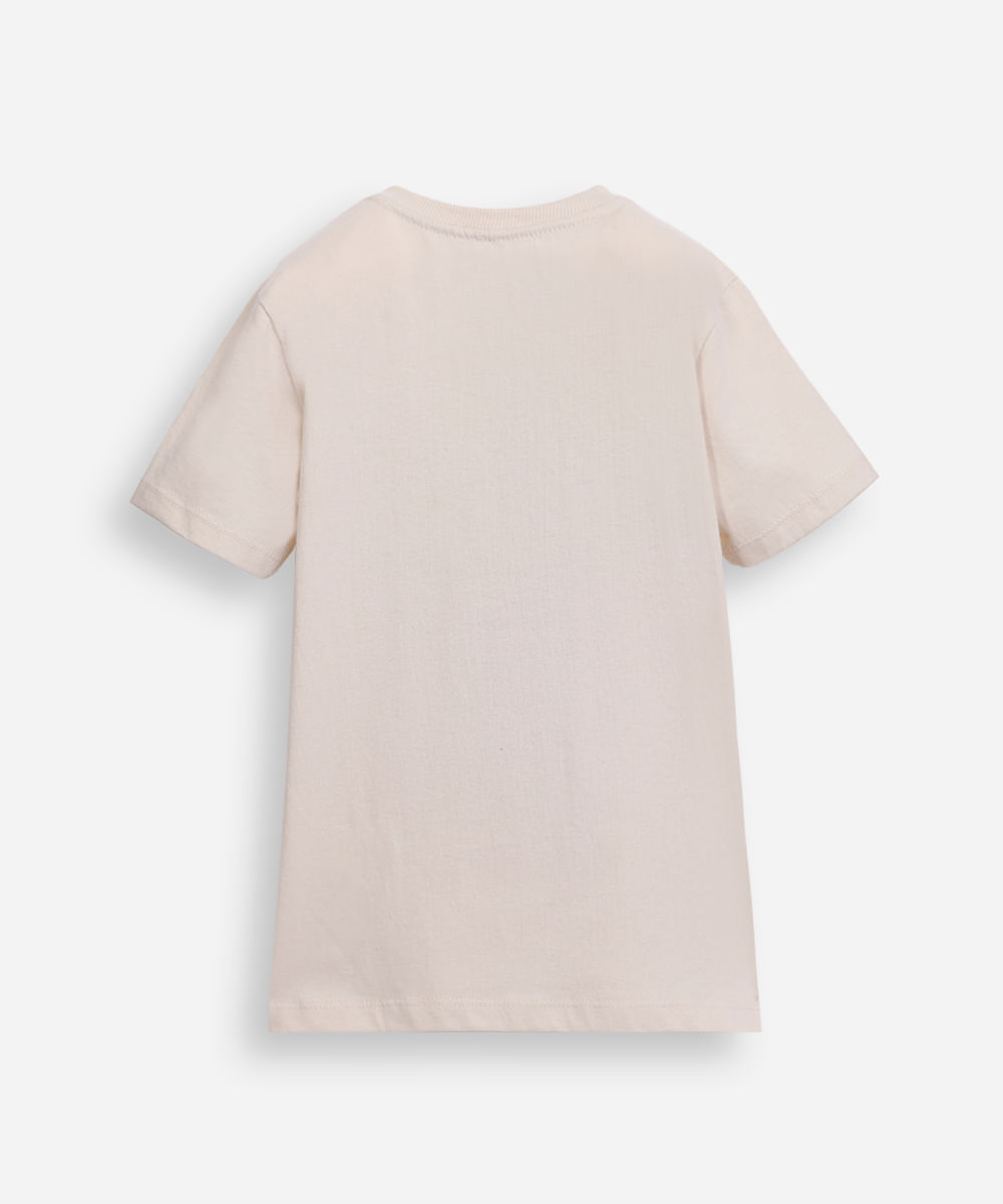 camiseta de algodão infantil hot wheels bege