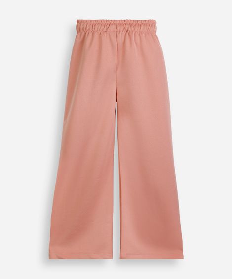 calça reta infantil com listras rosa