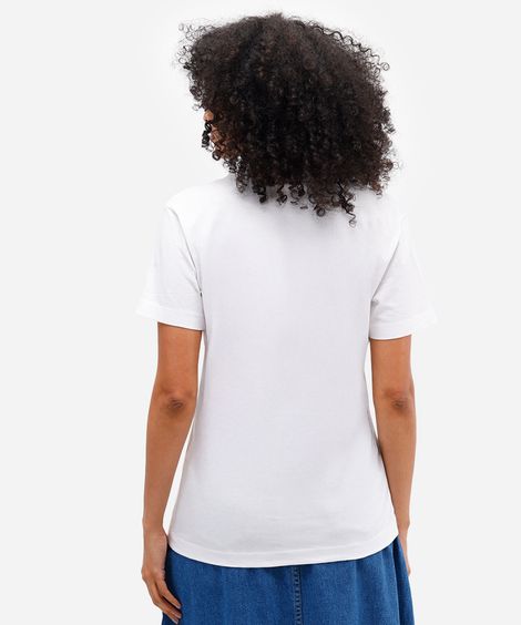 camiseta feminina de algodão alma de mar off white