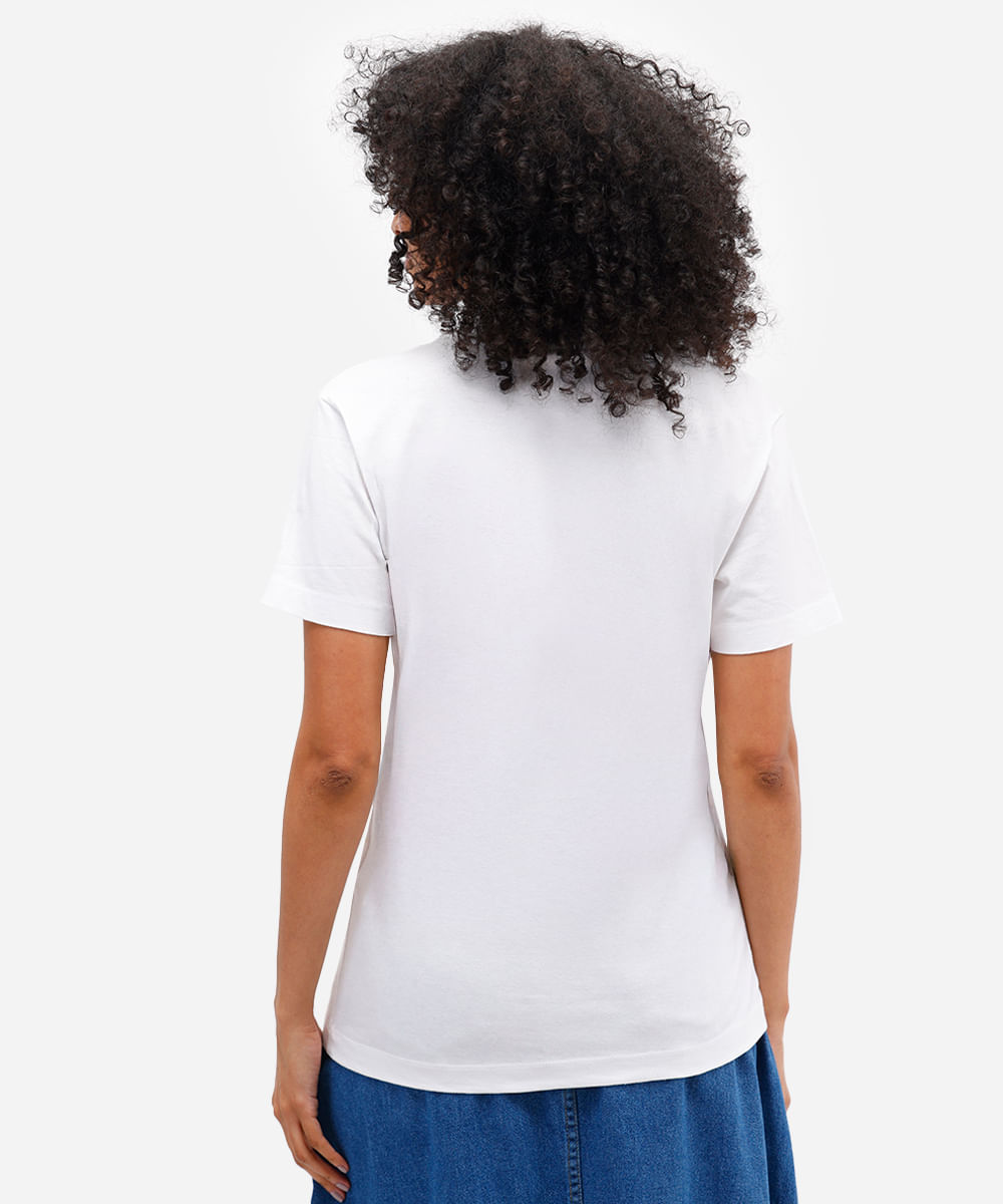 camiseta feminina de algodão alma de mar off white