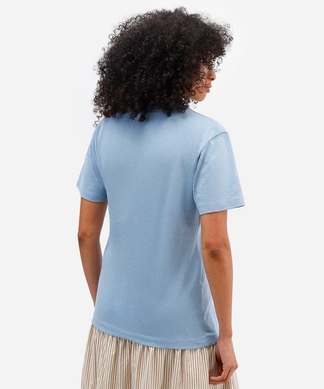 camiseta feminina de algodão guapíssima azul