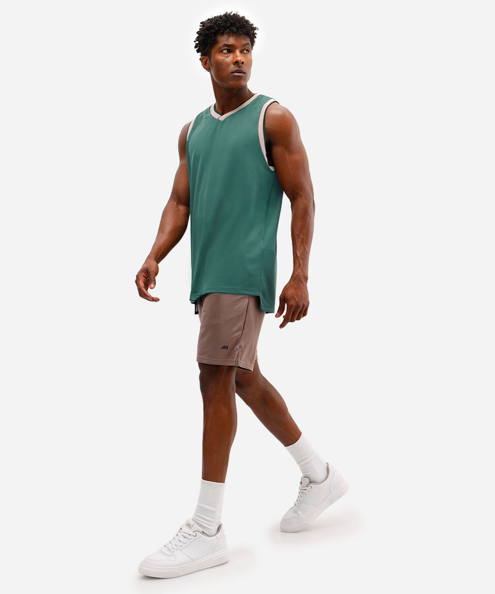 regata basquete masculina esportiva verde