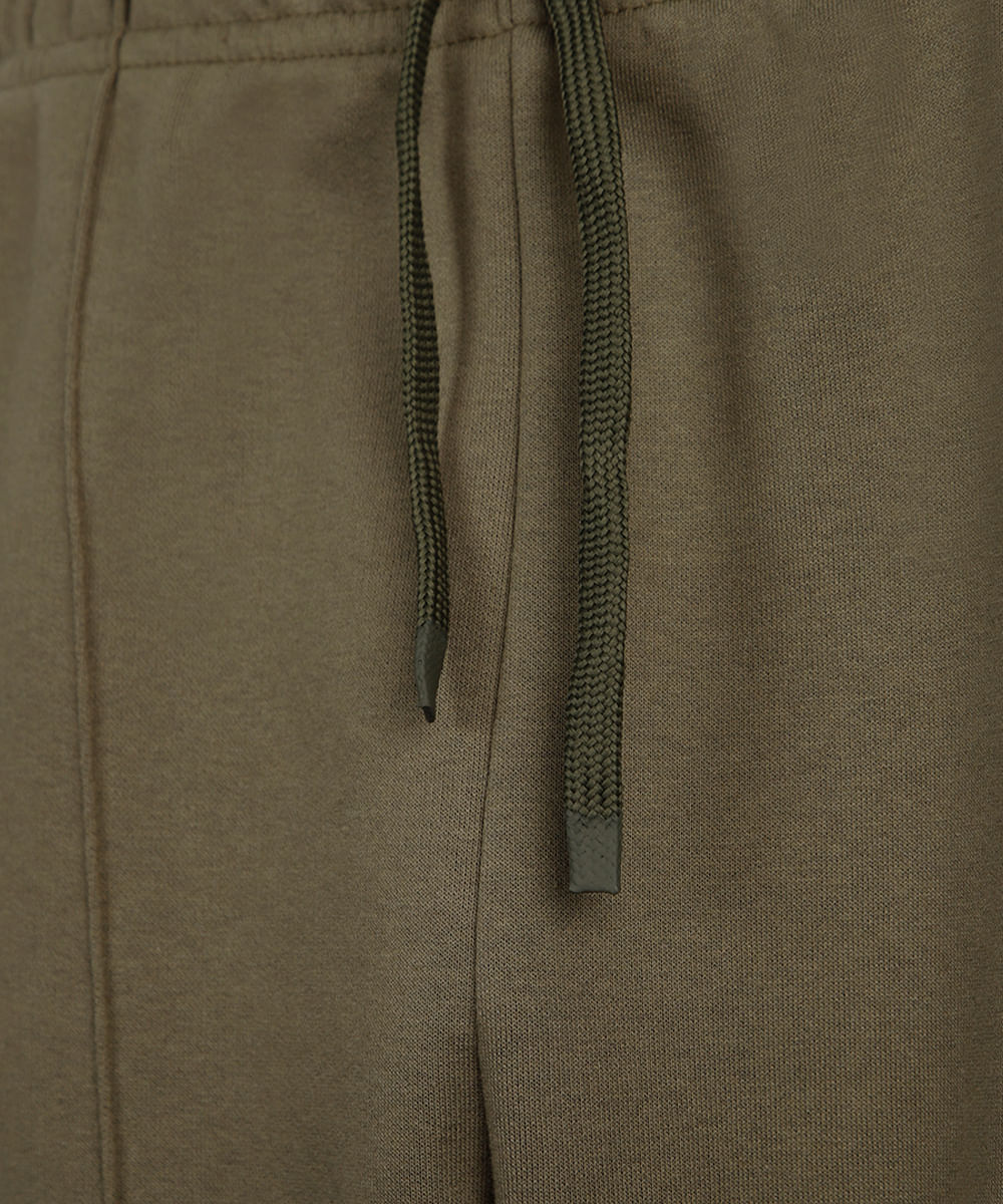 calça jogger juvenil de moletom com nervura verde