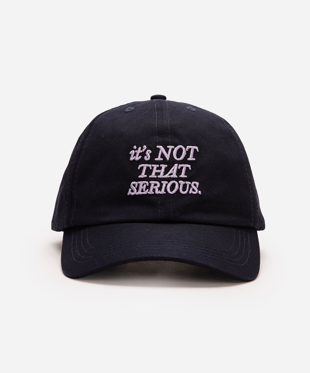 boné feminino aba curva de sarja its not that serious azul