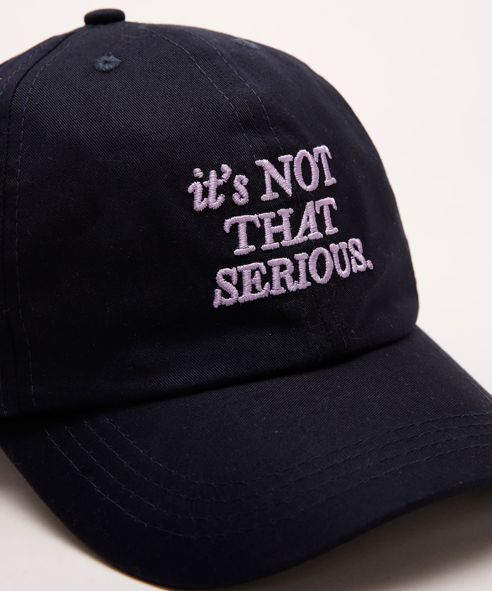 boné feminino aba curva de sarja its not that serious azul