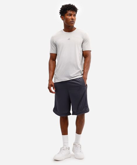 bermuda masculina texturizada cinza