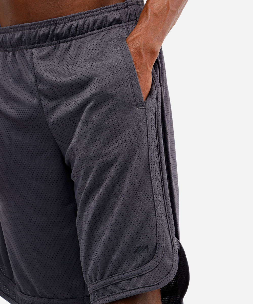 bermuda masculina texturizada cinza