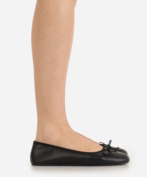 sapatilha feminina com lacinho oneself preta