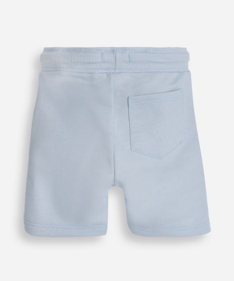 short de moletom infantil com cordão azul