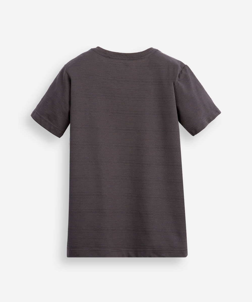camiseta infantil manga curta sonic texturizada cinza
