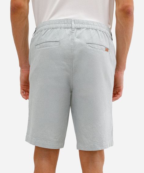 bermuda reta masculina com linho verde