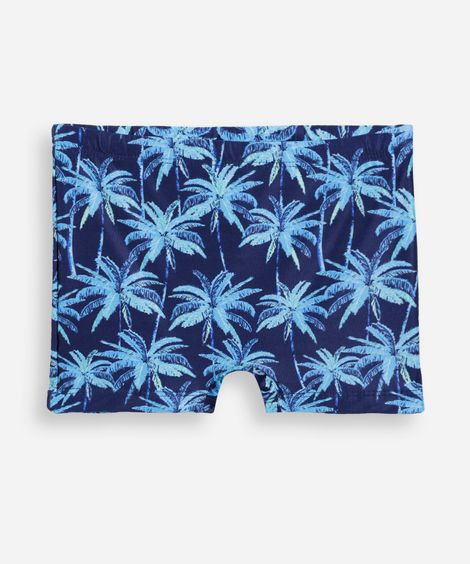 sunga boxer infantil coqueiro azul