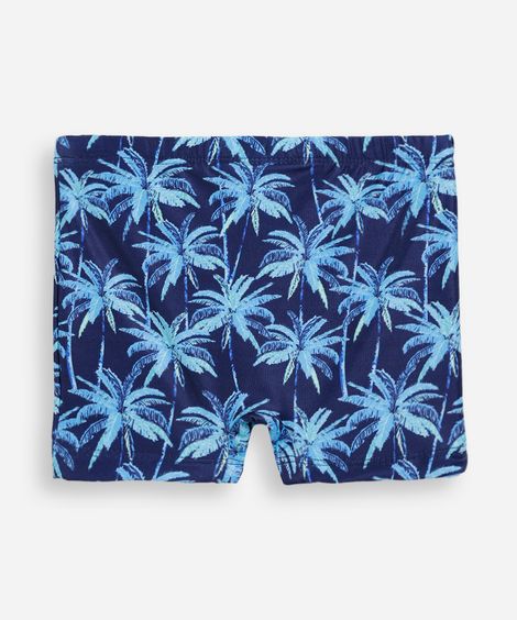 sunga boxer infantil coqueiro azul