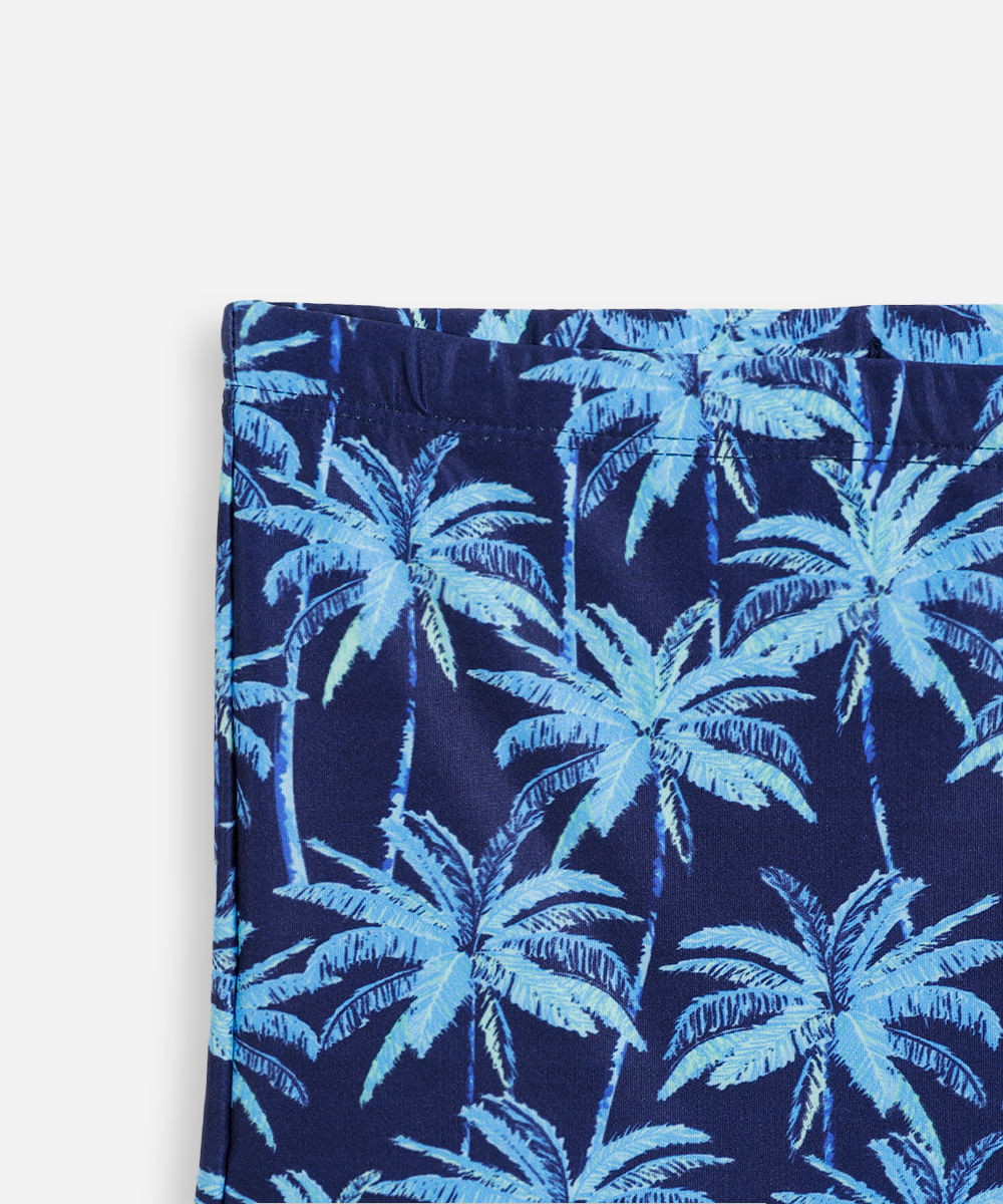 sunga boxer infantil coqueiro azul