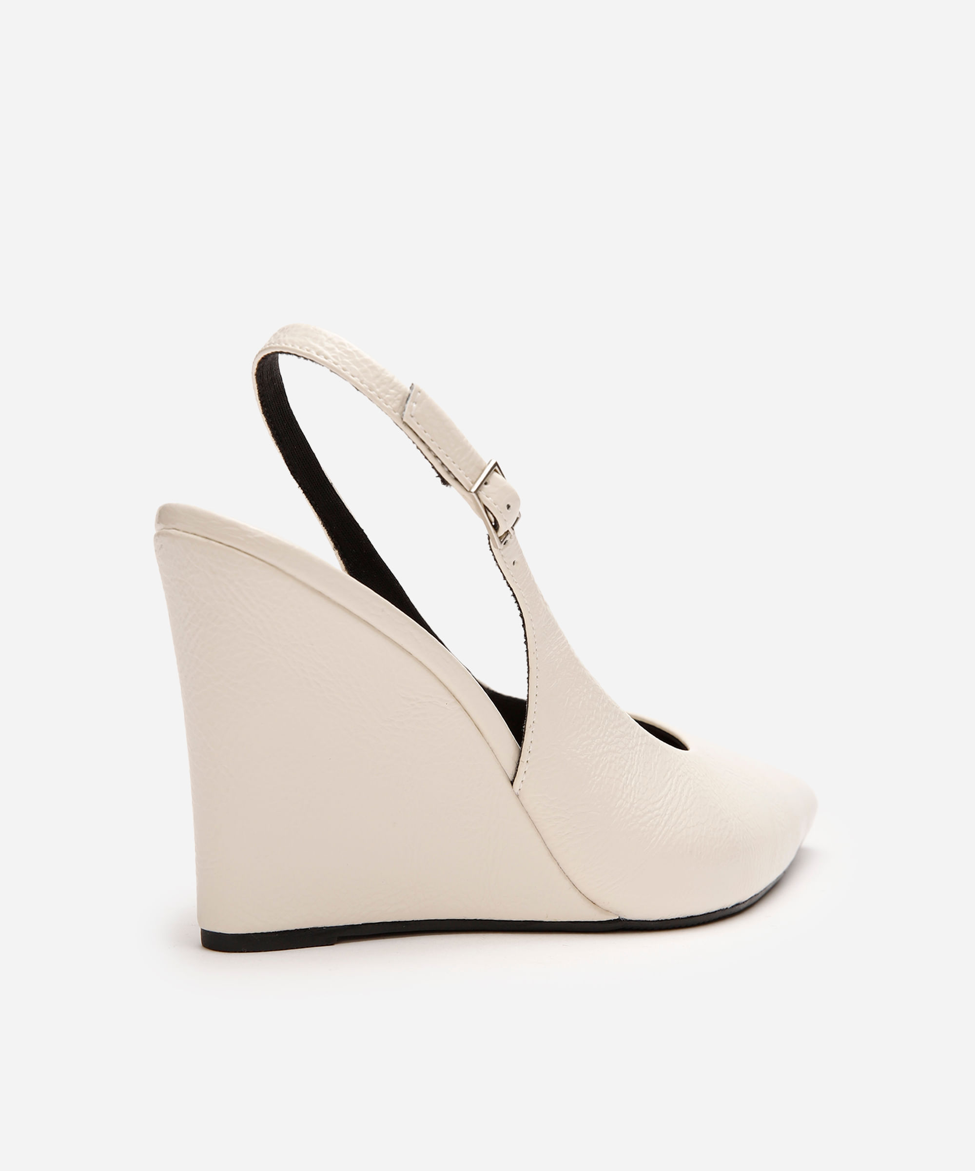 scarpin feminino salto anabela mindset off white