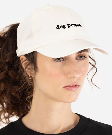 boné de sarja aba curva dog person off white