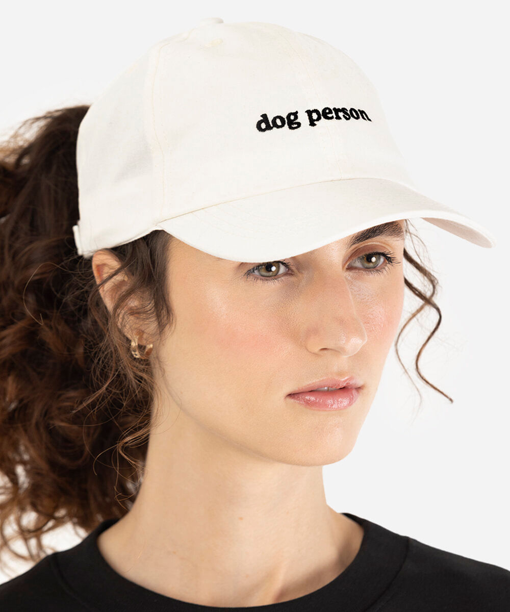 boné de sarja aba curva dog person off white