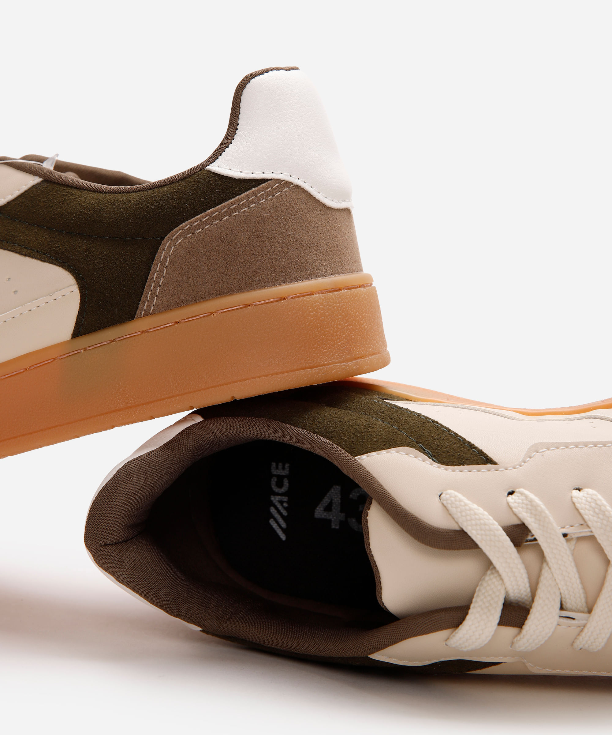 tênis casual masculino texturizado ace colorido