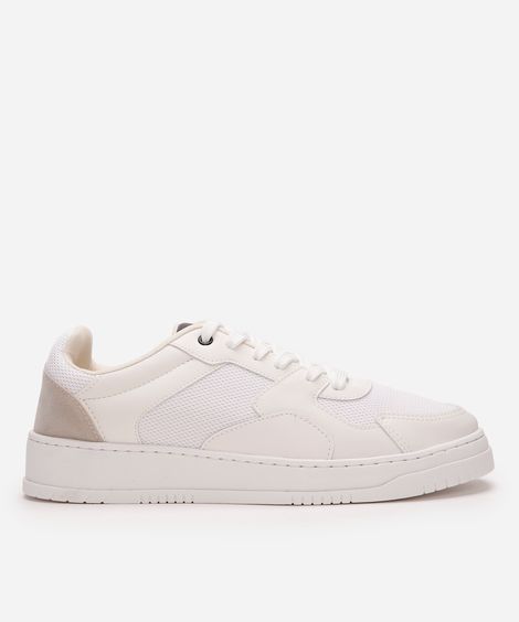 tênis casual masculino com recortes ace branco