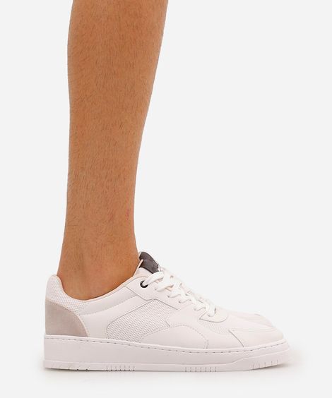 tênis casual masculino com recortes ace branco