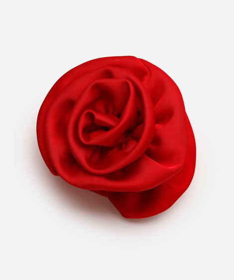 presilha de cabelo floral vermelha
