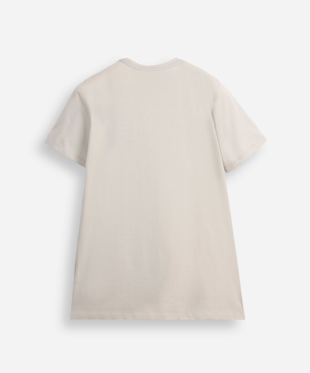 camiseta de algodão juvenil manga curta one piece cinza