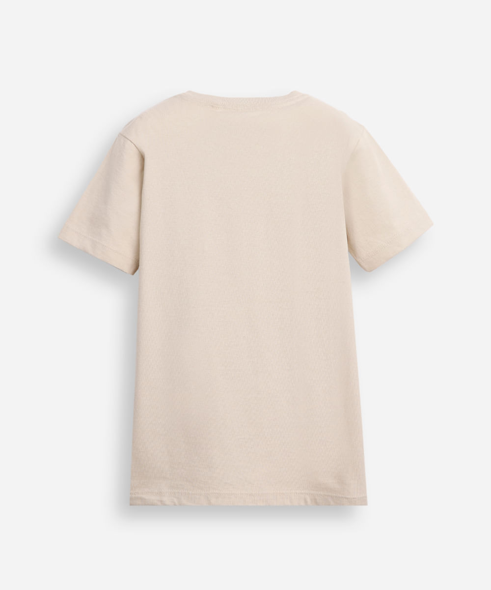 camiseta de algodão infantil manga curta sonic bege