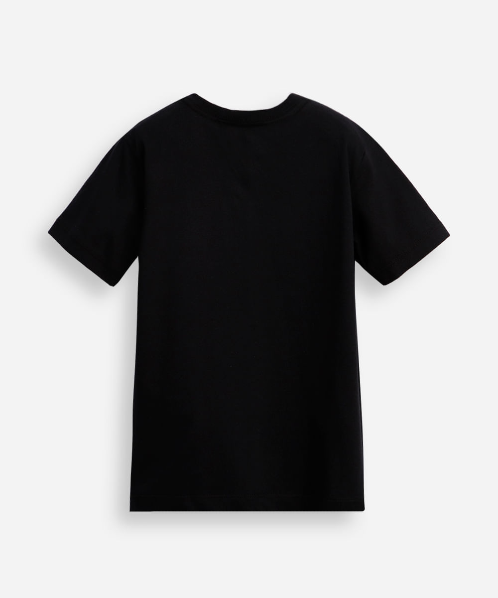 camiseta de algodão infantil manga curta sonic preta
