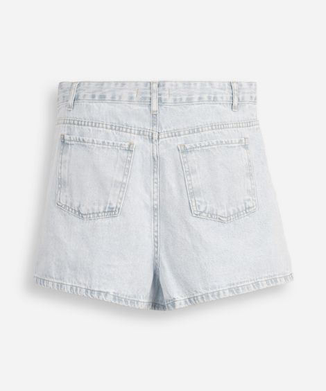 short saia juvenil jeans azul