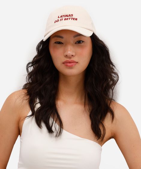 boné feminino de sarja latinas do it better bege