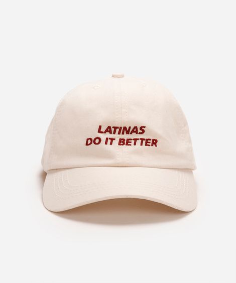 boné feminino de sarja latinas do it better bege