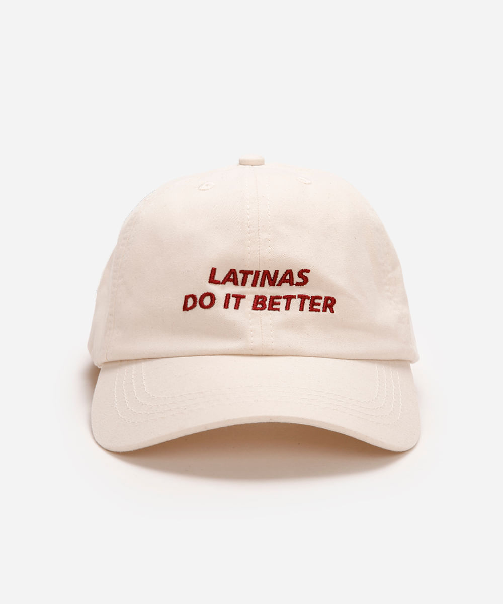 boné feminino de sarja latinas do it better bege