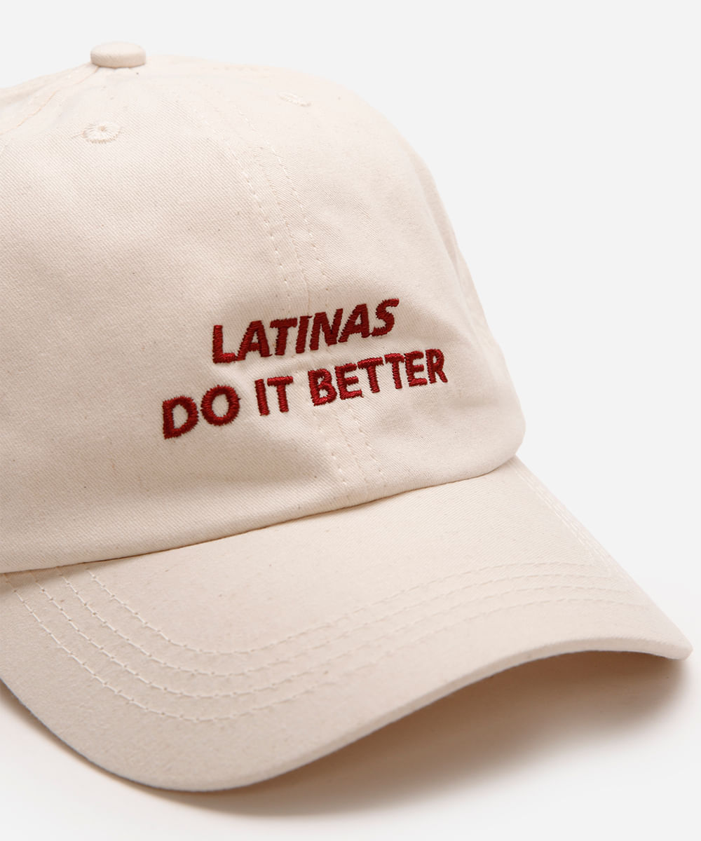 boné feminino de sarja latinas do it better bege