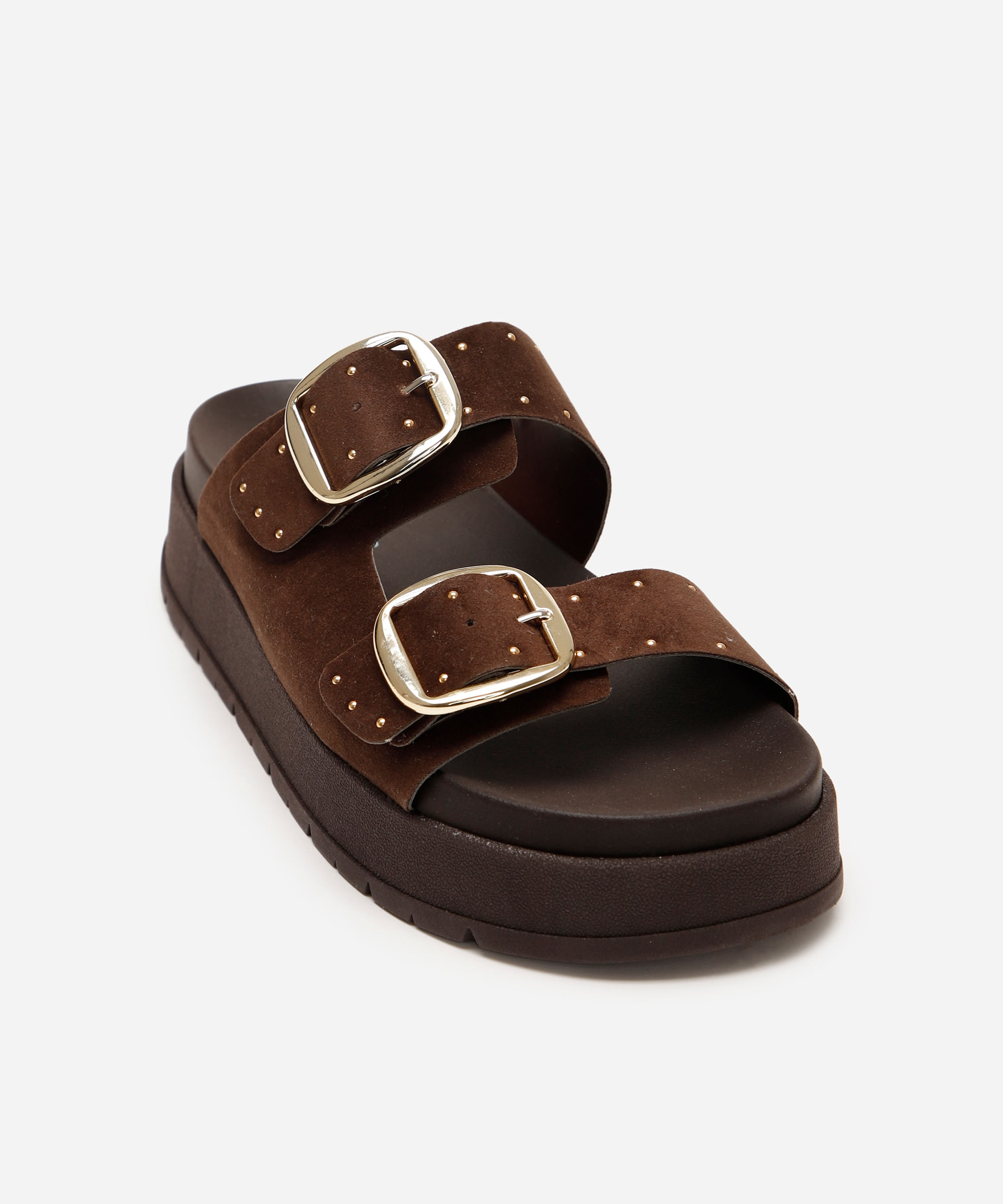 papete plaforma com fivela oneself marrom