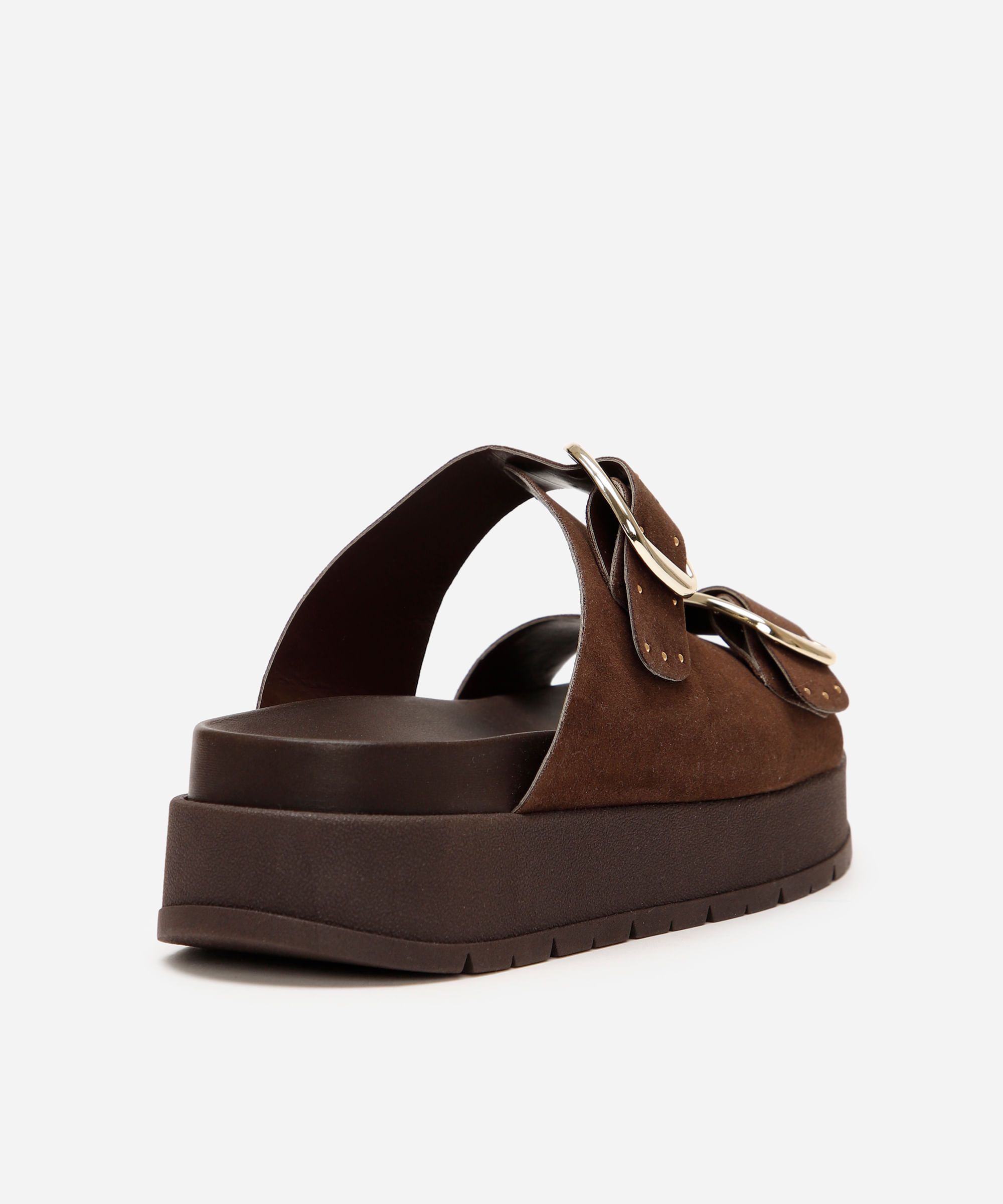 papete plaforma com fivela oneself marrom