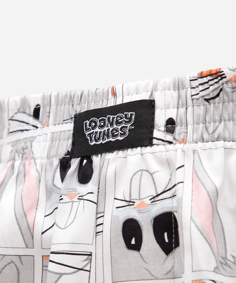 cueca masculina samba canção looney tunes branca