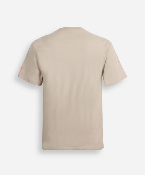 camiseta de algodão juvenil manga curta urban bege